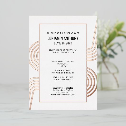 Verticale fotopublicatiebroedster folie uitnodiging (Staand Voorkant)