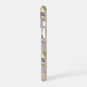 Verticale gebloemde gepersonaliseerde naam telefoo iPhone 16 hoesje (Linkerkant)
