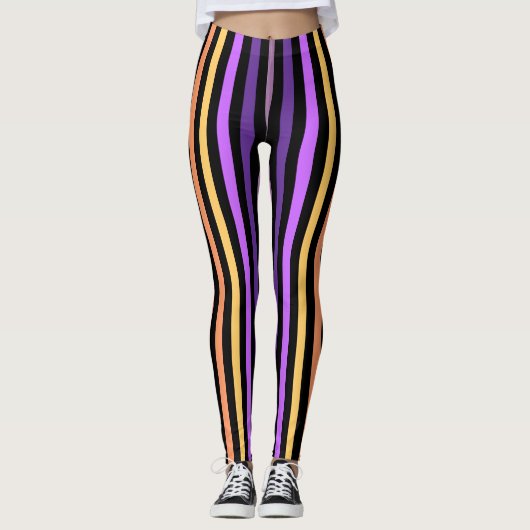 Verticale gestripte Leggings (Voorkant)
