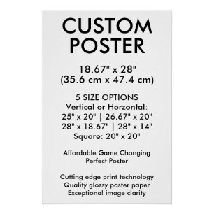 Verticale glanzende aangepaste poster 47,4 cm x 71
