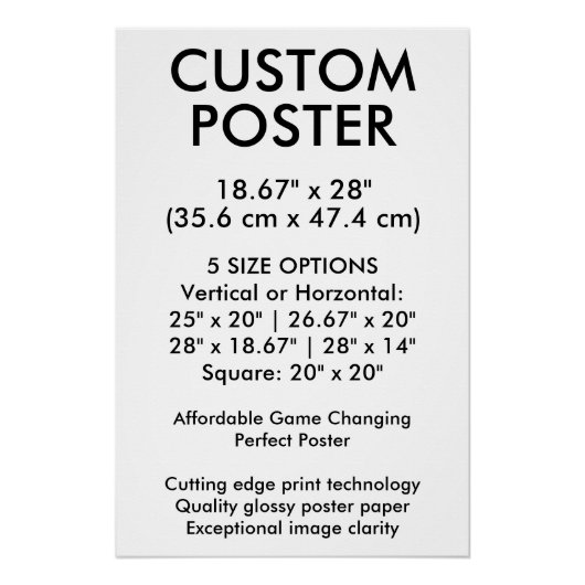 Verticale glanzende aangepaste poster 47,4 cm x 71 (Voorkant)