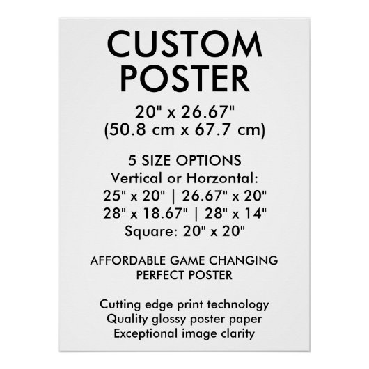 Verticale glanzende aangepaste poster 50,8 cm x 67 (Voorkant)