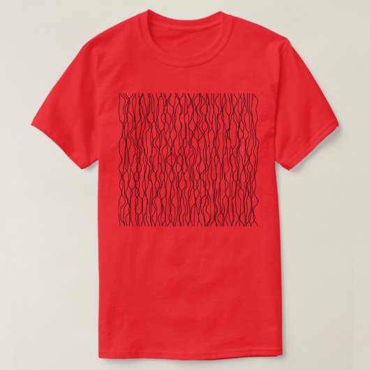 Verticale golvende lijnen t-shirt (Design voorkant)