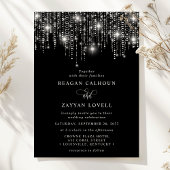 Verticale gordijnslingers Elegant zwart Kaart