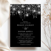 Verticale gordijnslingers Elegant zwart Kaart