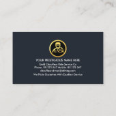 Verticale gouden chauffeur rijlijnen visitekaartje (Achterkant)