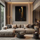Verticale Gouden Minimalisme Canvas Afdruk