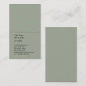 Verticale grafische stijlvolle professionele vormg visitekaartje (Voorkant / Achterkant)