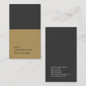 Verticale grijze pastelkleuren professionele vlakt visitekaartje (Voorkant / Achterkant)