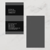 Verticale grijze zwarte striped Trendy Visitekaartje (Voorkant / Achterkant)