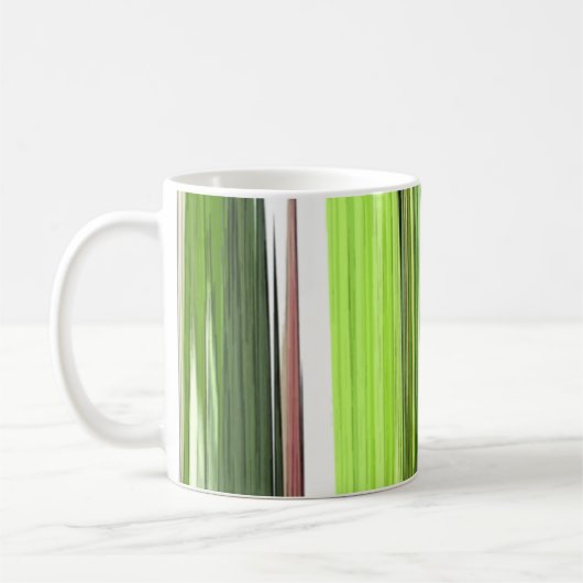 Verticale Groene Abstract 422 Koffiemok (Links)