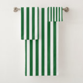 Verticale groene en witte strepen bad handdoek (Insitu)