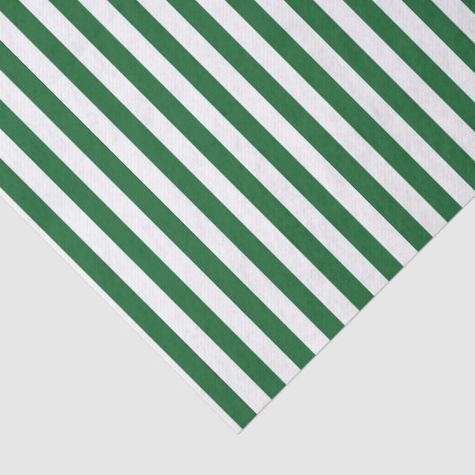 Verticale groene en witte strepen tissuepapier (Detail)