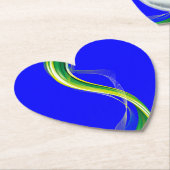 Verticale groene golf abstract ontwerp-34534 kartonnen onderzetters (Gekanteld)