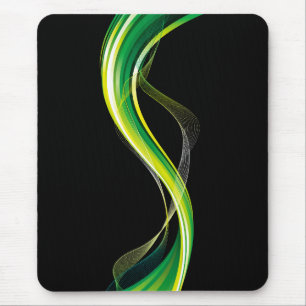 Verticale groene golf abstract ontwerp-34534 muismat