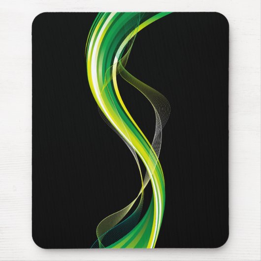 Verticale groene golf abstract ontwerp-34534 muismat (Voorkant)