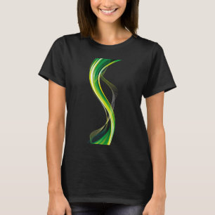 Verticale groene golf abstract ontwerp-34534 t-shirt