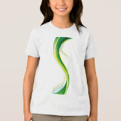 Verticale groene golf abstract ontwerp-34534 Tri-Blend shirt (Voorkant)