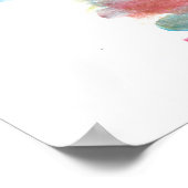 verticale horizontale lijnen waterverf schilderen poster (Hoek)