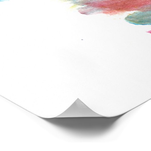 verticale horizontale lijnen waterverf schilderen poster (Hoek)