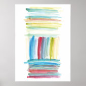 verticale horizontale lijnen waterverf schilderen poster (Voorkant)