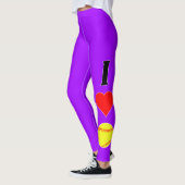 Verticale I-liefde/harteloze Softball Aangepaste k Leggings (Links)