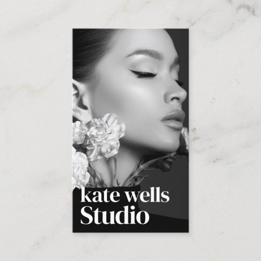 Verticale Instagram Foto QR-code Visitekaartje (Voorkant)