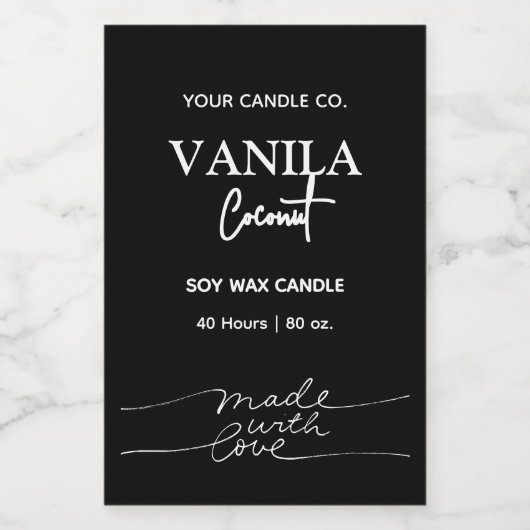 Verticale kaars branding labels voedselcontainer etiket (Enkel label)