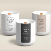 Verticale kaars branding labels voedselcontainer etiket