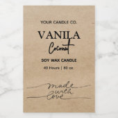 Verticale kaars branding labels voedselcontainer etiket (Enkel label)