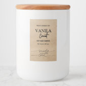 Verticale kaars branding labels voedselcontainer etiket (Voorkant)