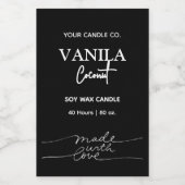 Verticale Kaarsmerklabels Voedselcontainer Etiket (Enkel label)