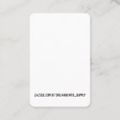 Verticale Kaart met Logo bovenaan Visitekaartje (Achterkant)