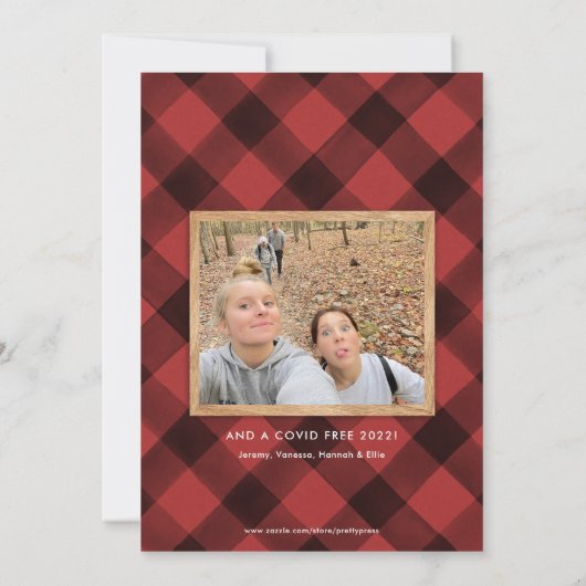 Verticale kerstbekroonde tout kaart (Achterkant)