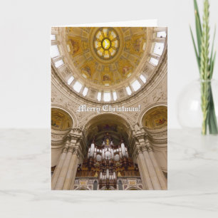Verticale kerstkaart voor de kathedraal van Berlij Feestdagen Kaart