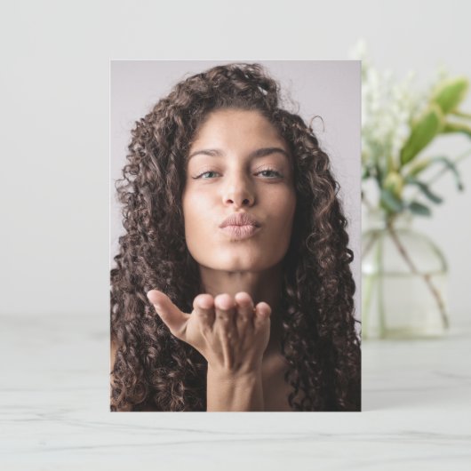 Verticale Klasse van 2024 Afstuderen Foto Keepsake Bedankkaart (Staand voorkant)