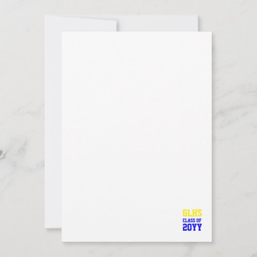 Verticale Klasse van 2024 Afstuderen Foto Keepsake Bedankkaart (Achterkant)