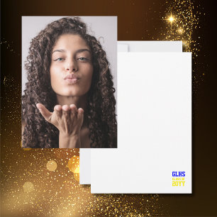 Verticale Klasse van 2024 Afstuderen Foto Keepsake Bedankkaart