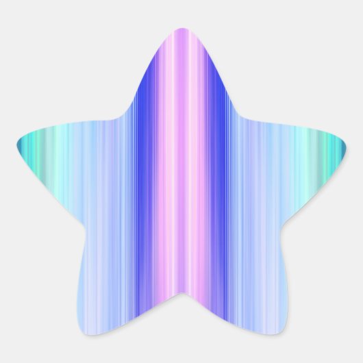 Verticale kleurstrepen ster sticker (Voorkant)