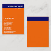 Verticale kop - blauw met Oranje en wit Visitekaartje (Voorkant / Achterkant)