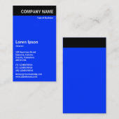 Verticale kop - zwart met blauw 0033FF Visitekaartje (Voorkant / Achterkant)