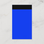 Verticale kop - zwart met blauw 0033FF Visitekaartje (Achterkant)
