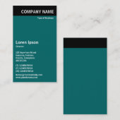 Verticale kop - zwart met Blauwgroen 006666 Visitekaartje (Voorkant / Achterkant)