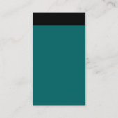 Verticale kop - zwart met Blauwgroen 006666 Visitekaartje (Achterkant)