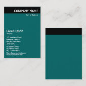 Verticale kop - zwart met Blauwgroen 006666 Visitekaartje (Voorkant / Achterkant)