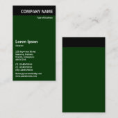 Verticale kop - zwart met donkergroen 003300 visitekaartje (Voorkant / Achterkant)