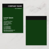 Verticale kop - zwart met donkergroen 003300 visitekaartje (Voorkant / Achterkant)