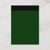 Verticale kop - zwart met donkergroen 003300 visitekaartje (Achterkant)