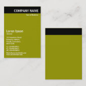 Verticale kop - zwart met groene 999900 visitekaartje (Voorkant / Achterkant)