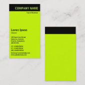 Verticale kop - zwart met groene CCFF00 Visitekaartje (Voorkant / Achterkant)